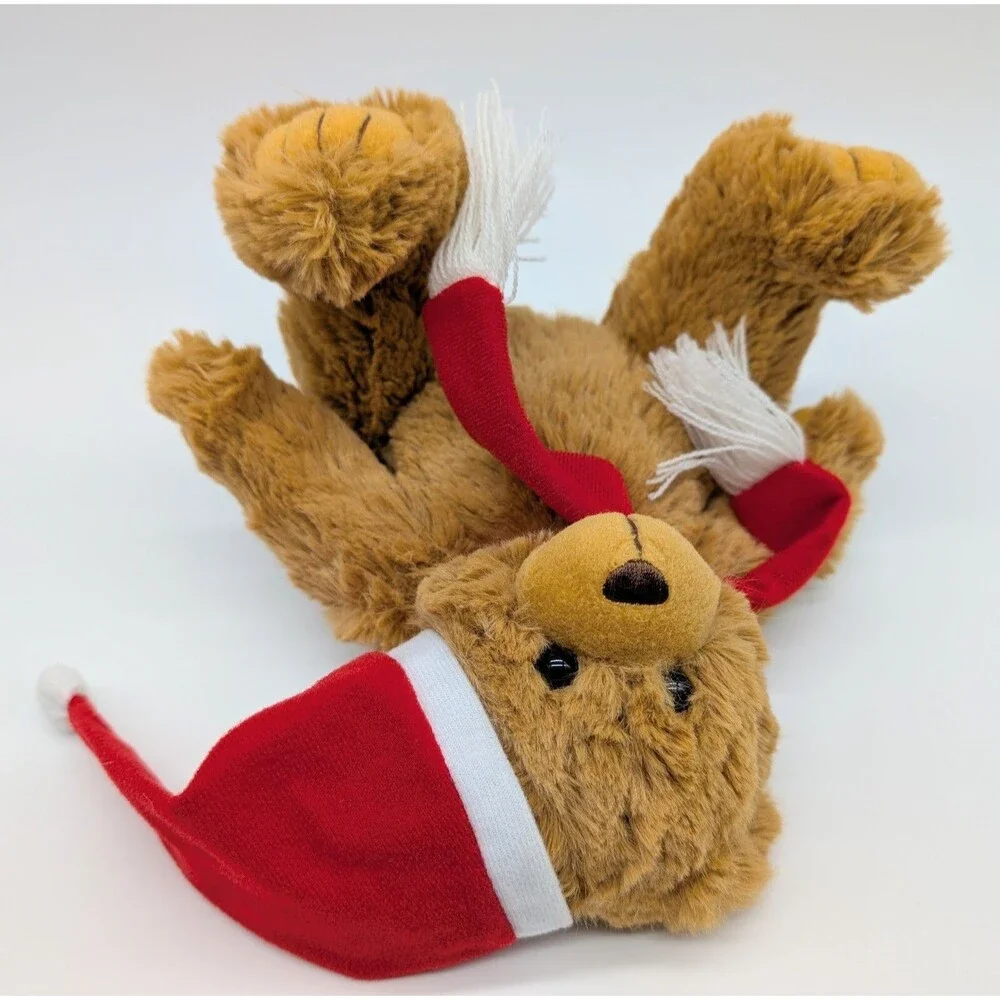 Christmas Teddy Bear Plush Brown Hat Scarf Stuffed Animal Riverstone CA Promo 6
